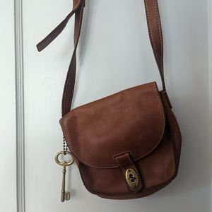 Fossil leather purse - brown